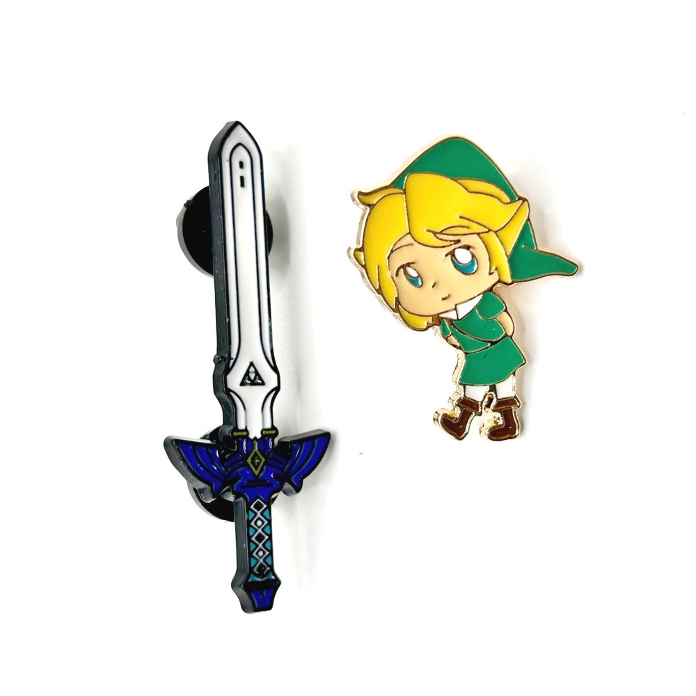 Legend of Zelda Link Master Sword Enamel Pin Set Unisex OS Multi Gamer Gift New